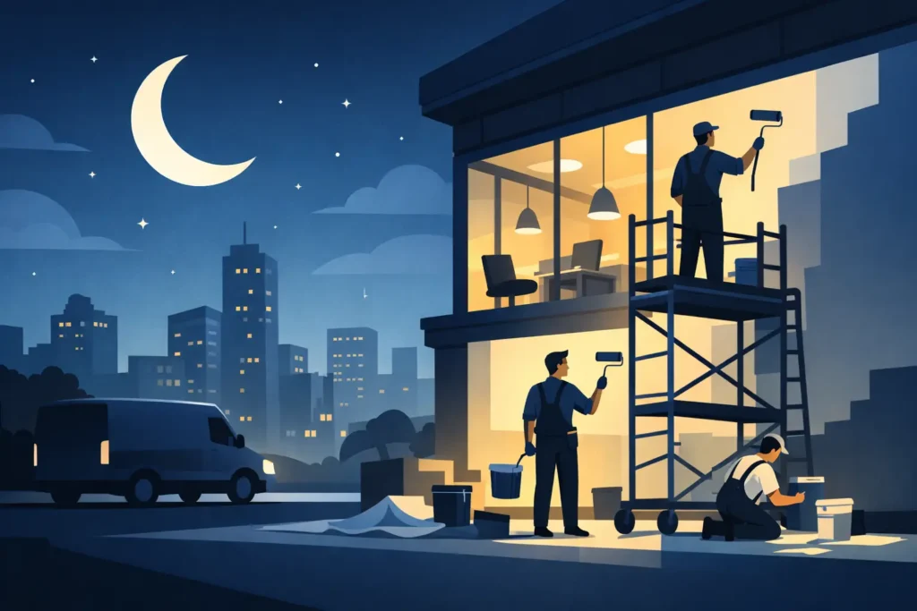 When Night Shift Commercial Painting Wins