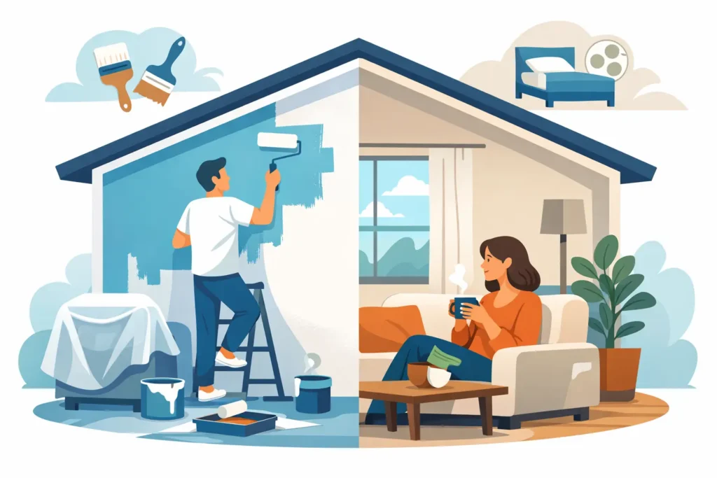Can You Paint House While Living Inside?