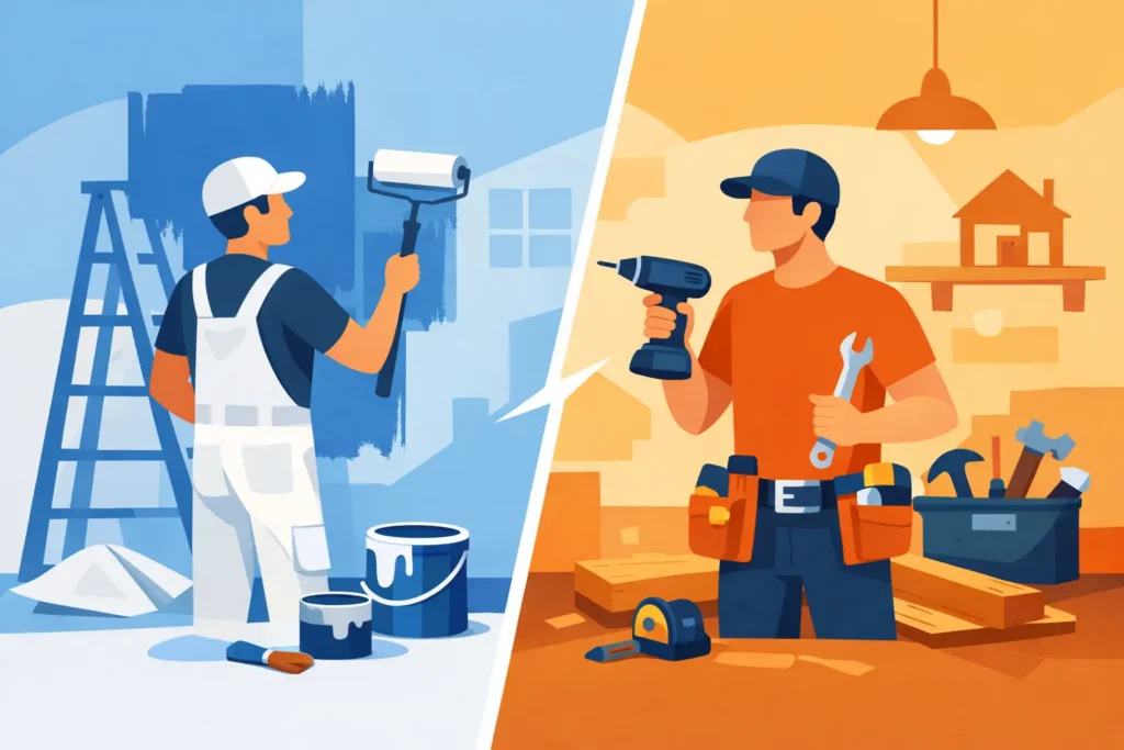 Painting Contractor Versus Handyman