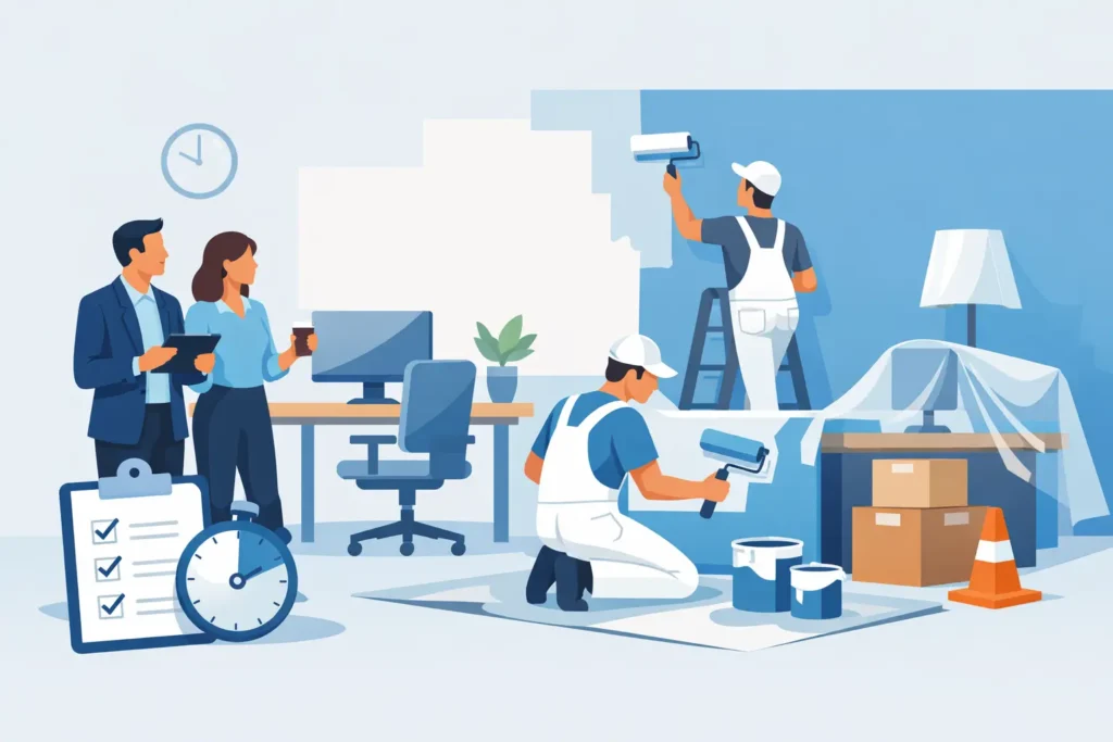 Office Repainting Minimal Downtime Plan