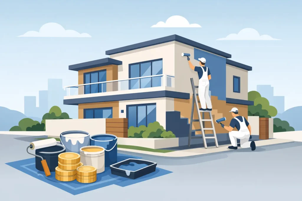 How Much Does It Cost to Paint a Corner Terrace?